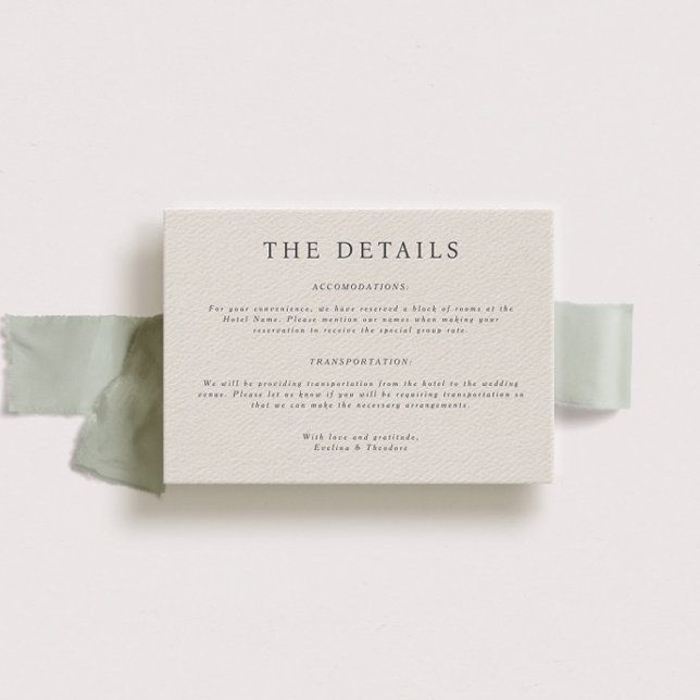 Carte de détails du Mariage Parker Landscape (Créateur téléchargé)