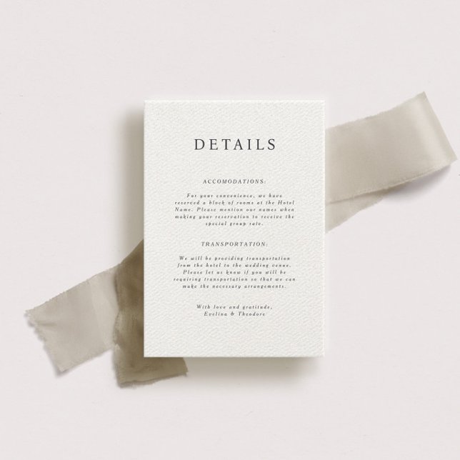 Carte de détails du Mariage Parker Portait (Créateur téléchargé)