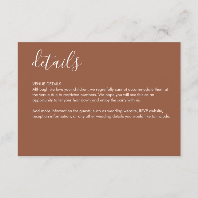 Carte de détails en terre cuite (Devant)