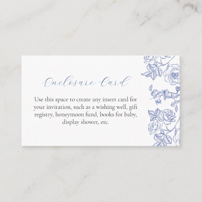Carte de détails florale Something Blue personnali (Devant)