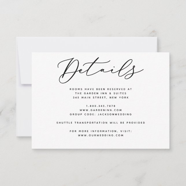 Carte de détails Happy Ever After Details (Devant)