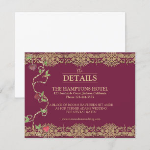 Carte de détails Mariage gothique