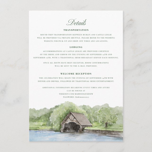 Carte de détails personnalisée (Devant)