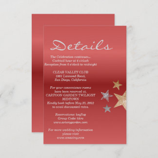 Carte de détails rose or