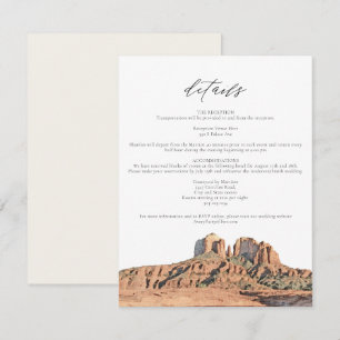 Carte de détails SEDONA Watercolor Desert Arizona