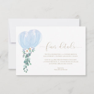 Carte de détails supplémentaires pour Baby Shower 