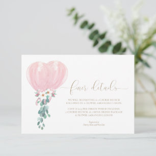 Carte de détails supplémentaires pour Baby Shower 
