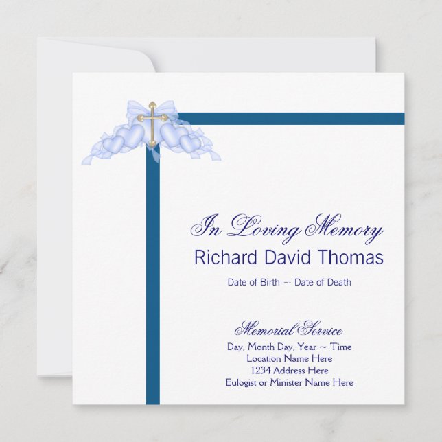 Carte de deuil de la Croix Bleue de la Marine (Devant)