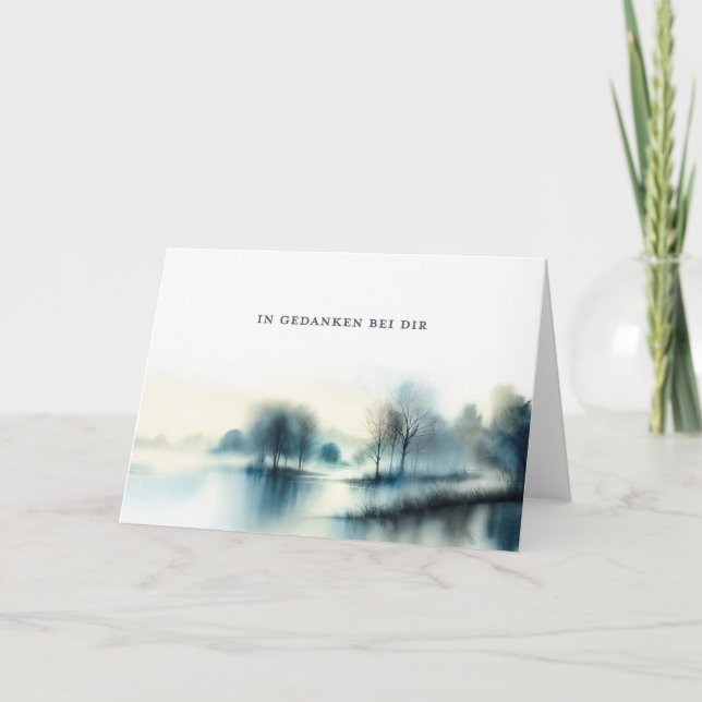 Carte de deuil "En pensées" (Devant)