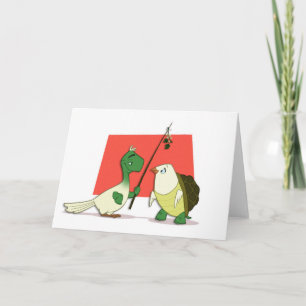 Carte de "deux colombes de tortue" (blanc)