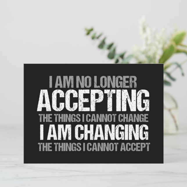 Carte de devis d'activiste politique inspirante (Debout devant)