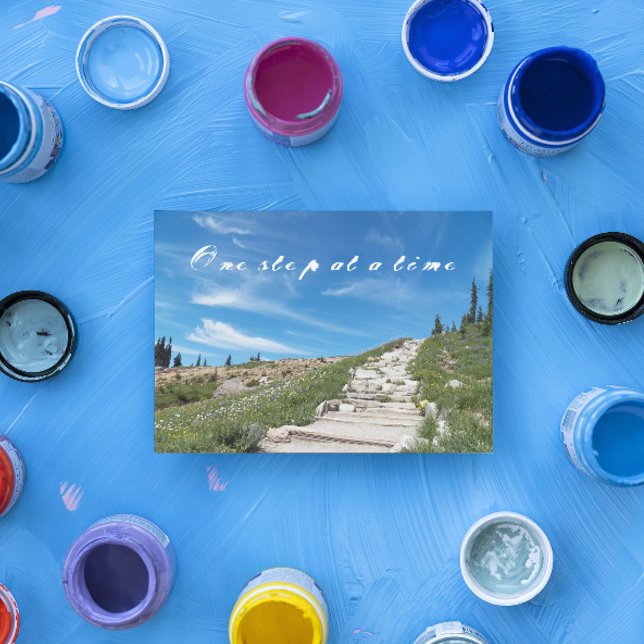 Carte de devis d'une étape à une Randonnée de temp (Créateur téléchargé)