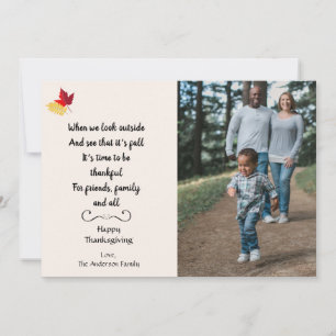 Carte de devis photo Bon thanksgiving automne