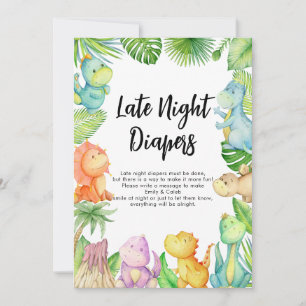 Carte de Diapeurs de nuit Baby shower Dinosaur