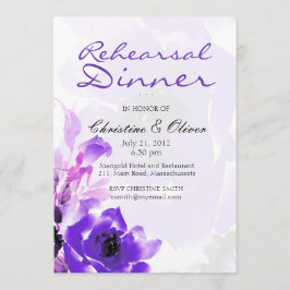 Carte de Dîner de Répétition Rose Violet