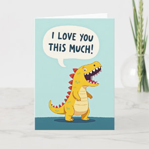 Carte de dinosaure « Je t'aime beaucoup »