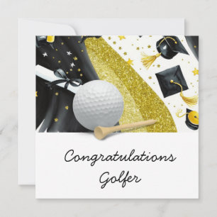 Carte de diplôme de golf - Félicitations Diplômé