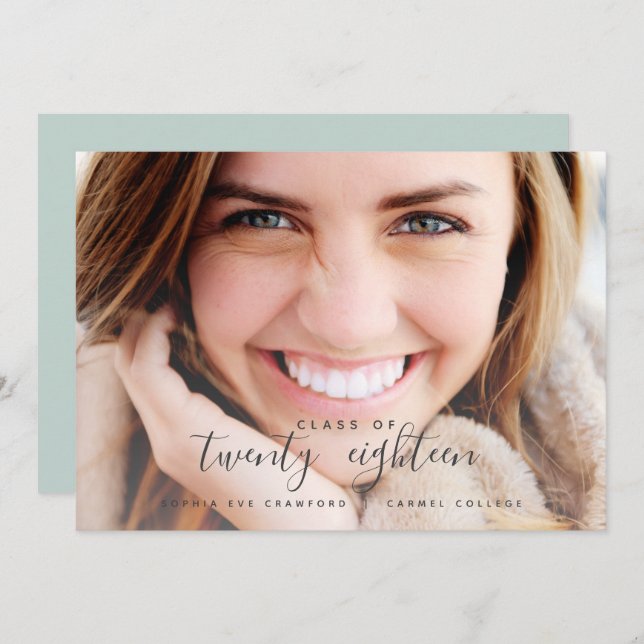 CARTE DE DIPLÔME DE L'ANNÉE DE SCRIPT (Devant / Derrière)