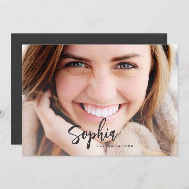 CARTE DE DIPLÔME DE NOM DE SCRIPT (Devant / Derrière)