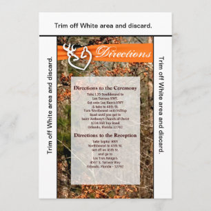 Carte de direction 3,5x6 Deer Couple Doe Buck Camo