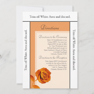 Carte de direction 3.5x6 Rose orange brûlé