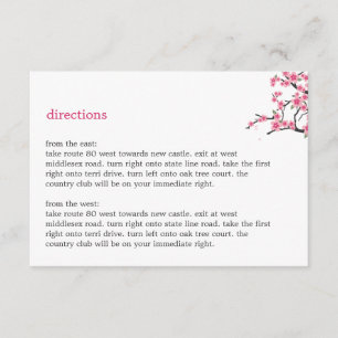 Carte de direction Cherry Blossoms