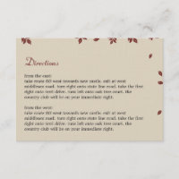 Carte de direction de l'arbre de chêne