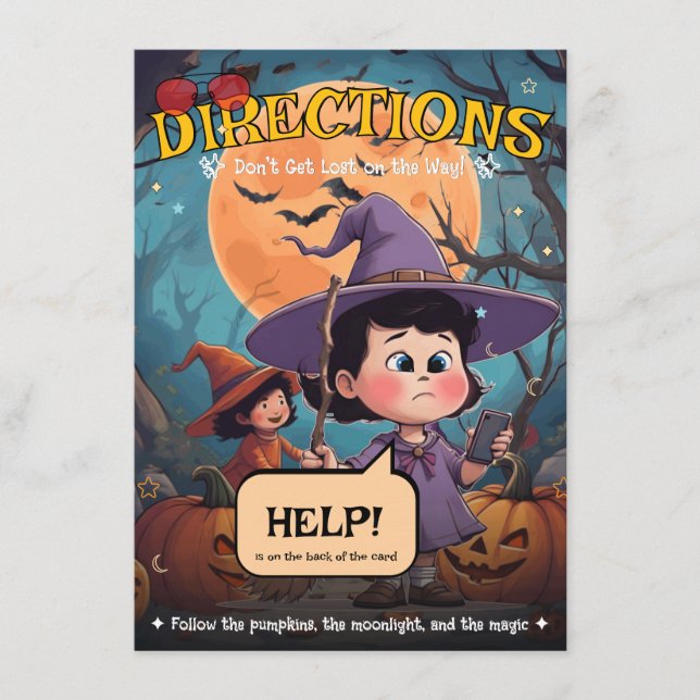 Carte de direction de sentier citrouille (Devant)