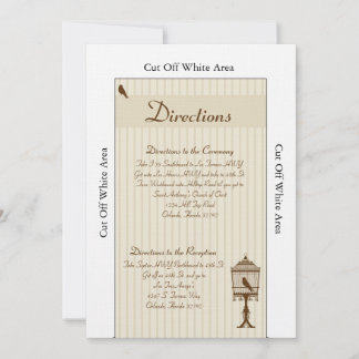 Carte de direction des Mariages Tan/Brown Insépara