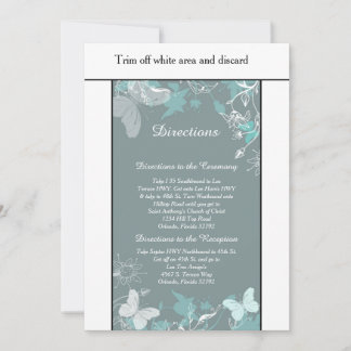 Carte de directions Blue Butterfly Spring 3.5x6