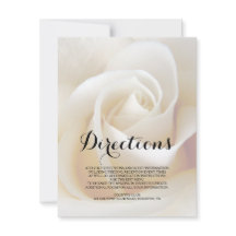 Carte de directions de mariage florale à insérer
