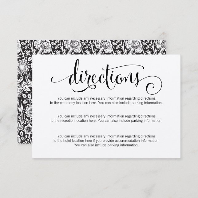 Carte de directions de mariage Rustic Modern We Do (Devant / Derrière)