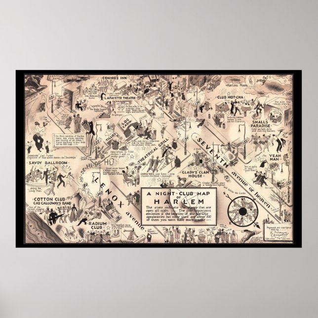 Carte de discothèque de Harlem - 1932 Poster (Devant)