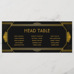 Carte de disposition des places de la table princi