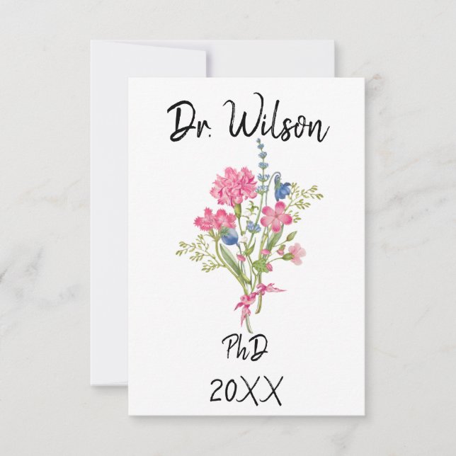 Carte de doctorat personnalisée, Diplôme de doctor (Devant)
