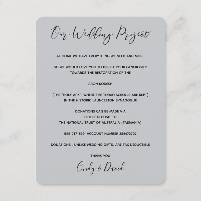 Carte de don - Forêt romantique (Devant)