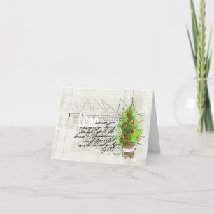 carte de doodle de noël de joyeux inhabituelle