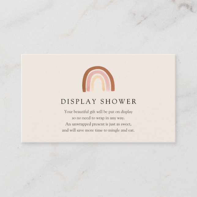 Carte de douche à arc-en-ciel rose (Devant)