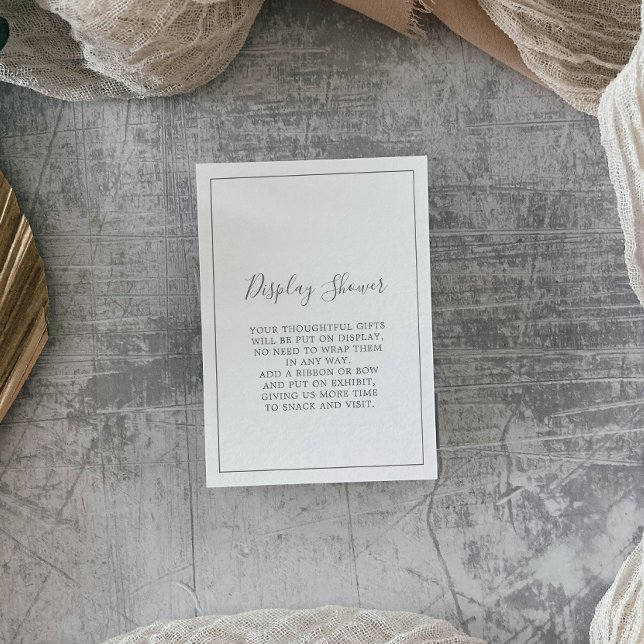 Carte de douche à encart minimaliste argenté (Créateur téléchargé)