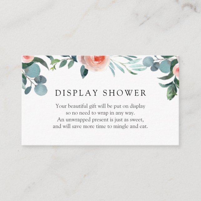 Carte de douche avec écran à fleurs vertes et rose (Devant)