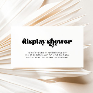 Carte de douche d'affichage de script rétro vintag