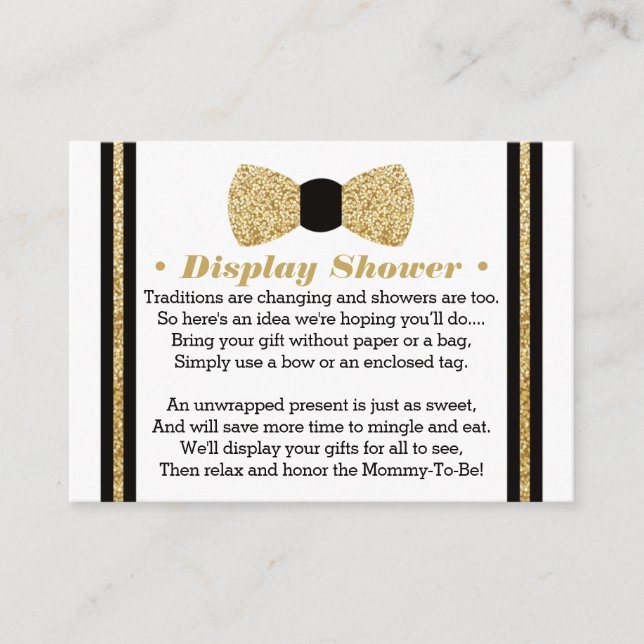 Carte de douche d'affichage, Petit homme, Cravate  (Devant)