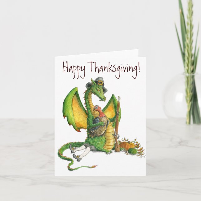 Carte de dragon de thanksgiving (Devant)
