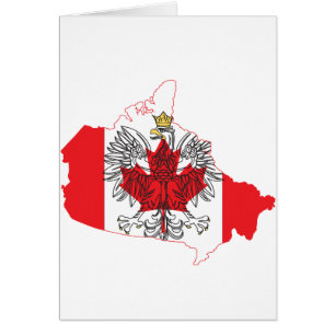 Carte de drapeau de la Pologne Canada