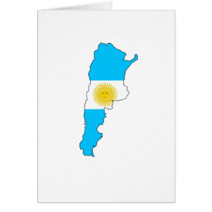 Carte de drapeau de l'Argentine