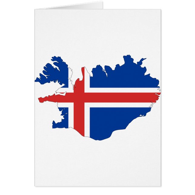 Carte de drapeau de l'Islande (Devant)