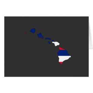 Carte de drapeau d'Hawaï