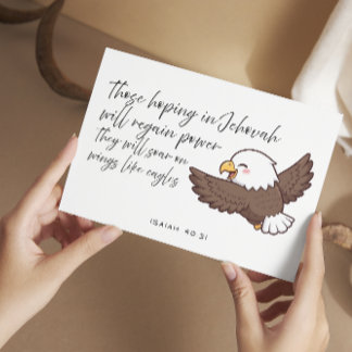 Carte de encouragement Jw verset biblique Esaïe 40