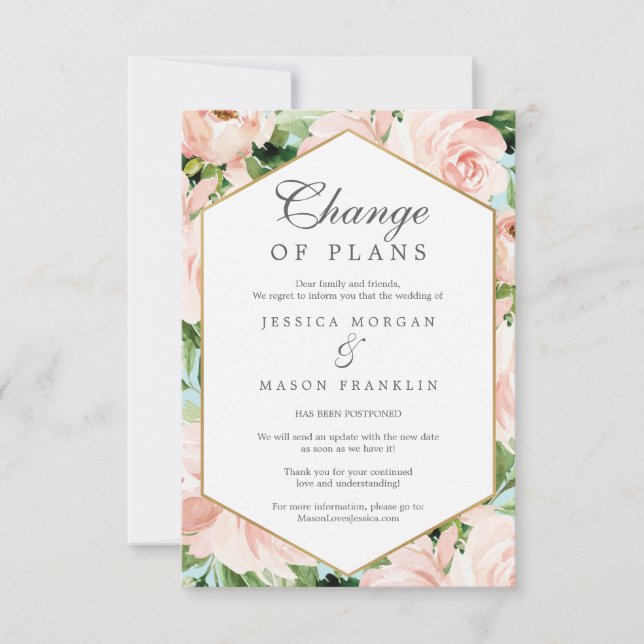 Carte de Faire-part Chic Chic Chic Change Plans (Devant)
