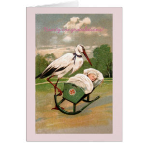 Carte de faire-part de berceau de la petite fille 